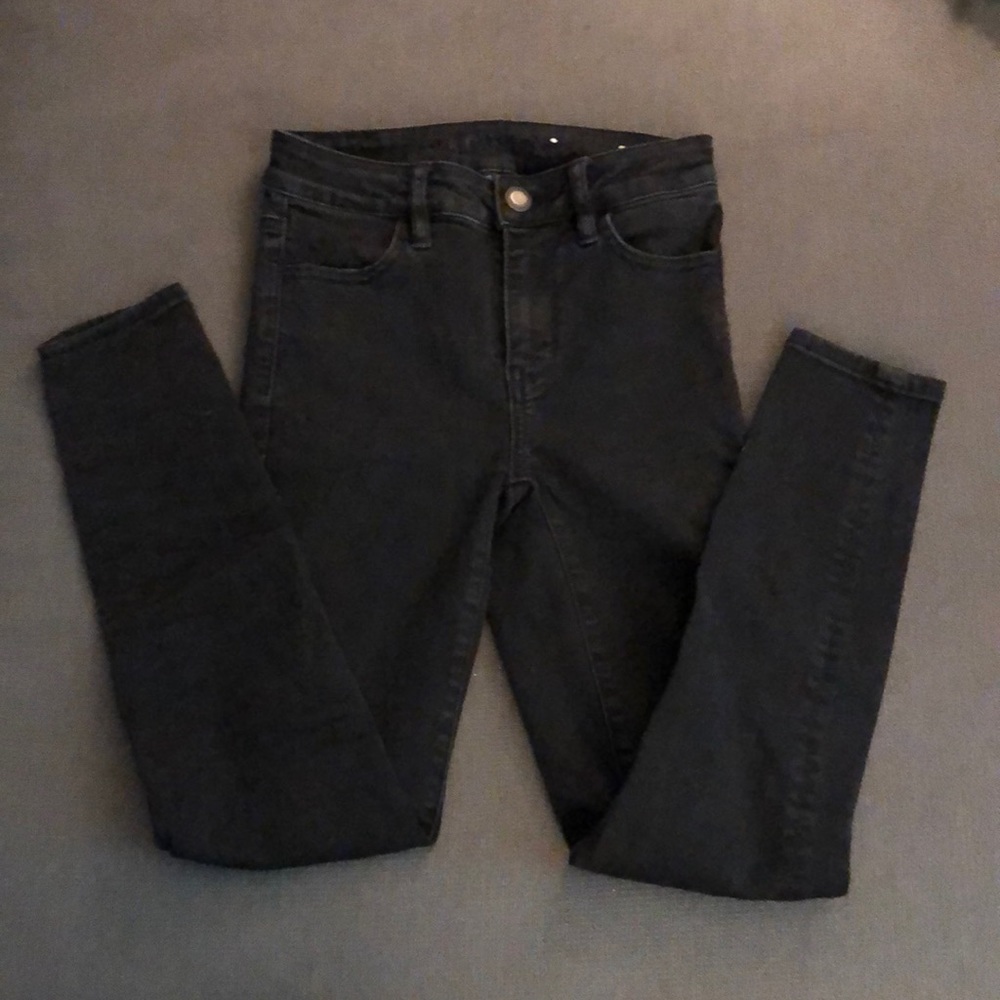 American Eagle no distress black jeans size 0 in GREAT condition